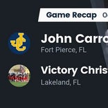 Football Game Recap: John Carroll Catholic Rams vs. Victory Christian Academy Storm