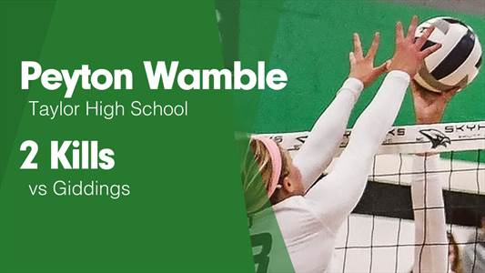 Peyton Wamble Game Report: vs Marble Falls
