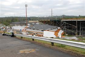 The aftermath of the tornado that struck Athens.