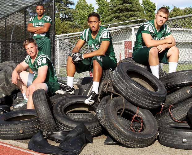 First-year head coach Justin Alumbaugh will rely on the experience and leadership of returning players (left to right) Sumner Houston, Larry Allen III, Das Tautalatasi and Kevin Koenig.