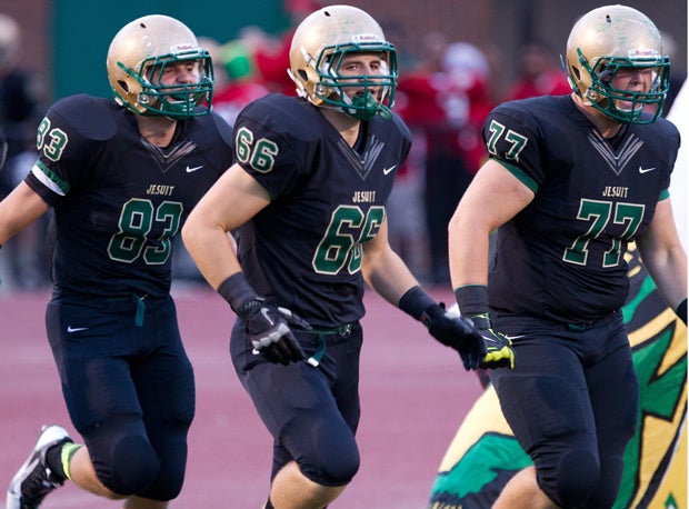 Jesuit players can celebrate being named the top Oregon football program during the MaxPreps era.