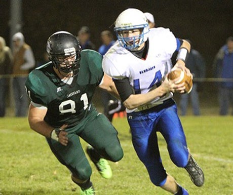 At 6-foot-2 and 280 pounds, Nathan Bazata had enough speed and quickness to record nine sacks for 8-man football power Howells-Dodge (Neb.) and also enough to impress Iowa in offering him a scholarship.