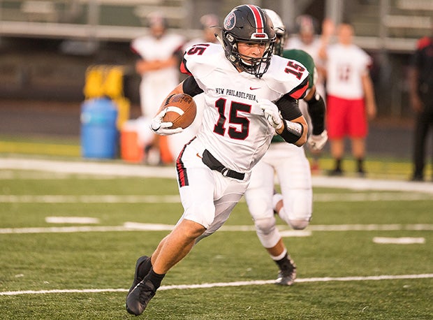 New Philadelphia's Sam Zemis caught 13 touchdowns last season.