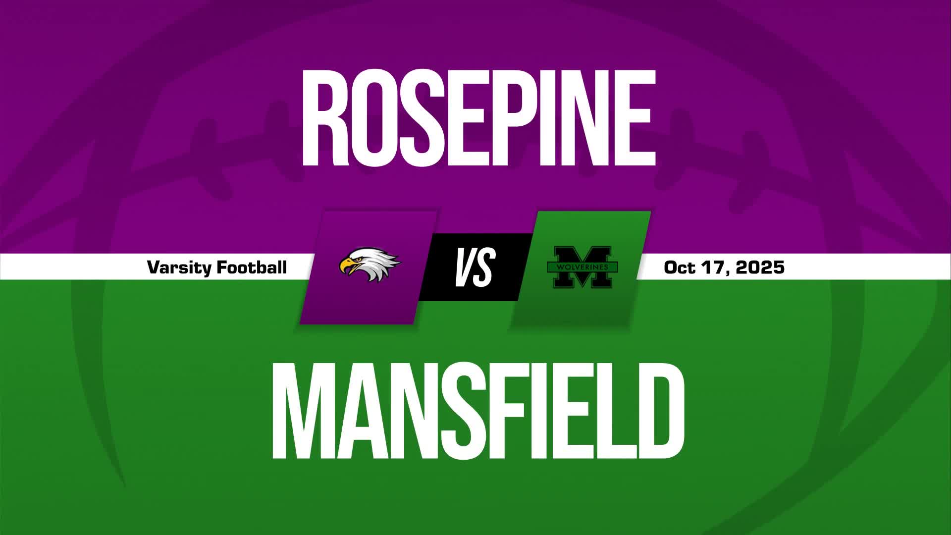 Football Recap: Mansfield Piles Up the Points Against Rosepine