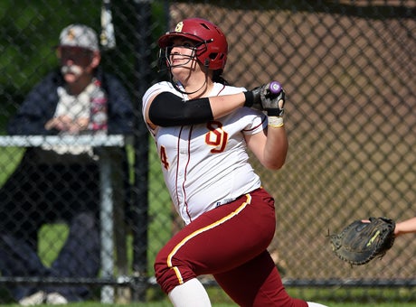 Lauren Pitney homered on Monday to help St. Joseph defeat Wolcott, 15-0, in a CIAC Class M first round game. As a team, the Cadets are batting .425 for the season in 24 games.
