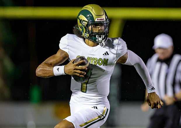 Quarterback Travis Burgess will lead No. 5 Grayson against No. 19 Thompson on Friday. The North Carolina commit has 329 yards and three touchdowns through the air for the 2-0 Rams. (PHOTO: Brandon Sumrall)