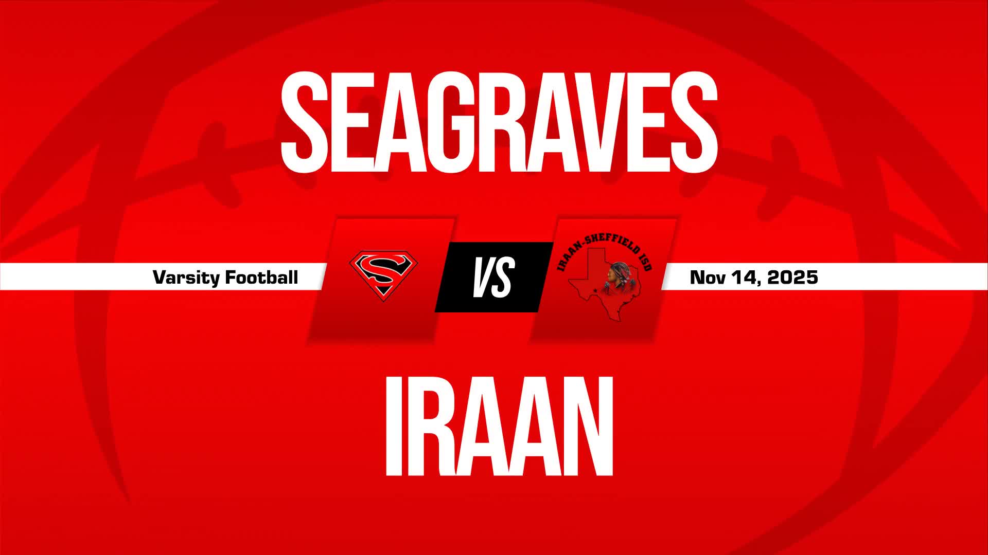 Football Recap: Seagraves Finds Playoff Glory Versus Iraan + How To Watch
