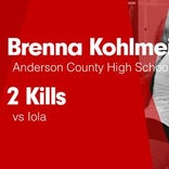 Brenna Kohlmeier Game Report: vs Frontenac