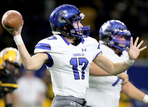 Chandler quarterback Jacob Conover threw for three touchdown passes.
