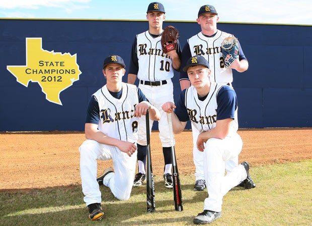 Cypress Ranch has a wealth of returning talent, including three players who earned all-state honors last season. Leading the charge for the Mustangs are players (counterclockwise from the left): Dalton Stark, Corbin Martin, Derek Dickerson and Bryce Johnson.