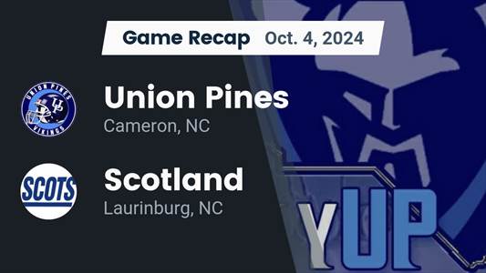 Football Recap: Union Pines Triumphant Thanks to a Strong Effort from  Hayne Tobias