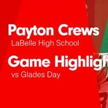 Payton Crews Game Report: vs Cypress Lake