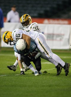 Dustin Harrison and Robert Reyes are partof a brutal Edison defense.