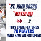 High school football: No. 1 St. John Bosco vs. No. 2 Mater Dei showdown features 70 players with at least one FBS offer