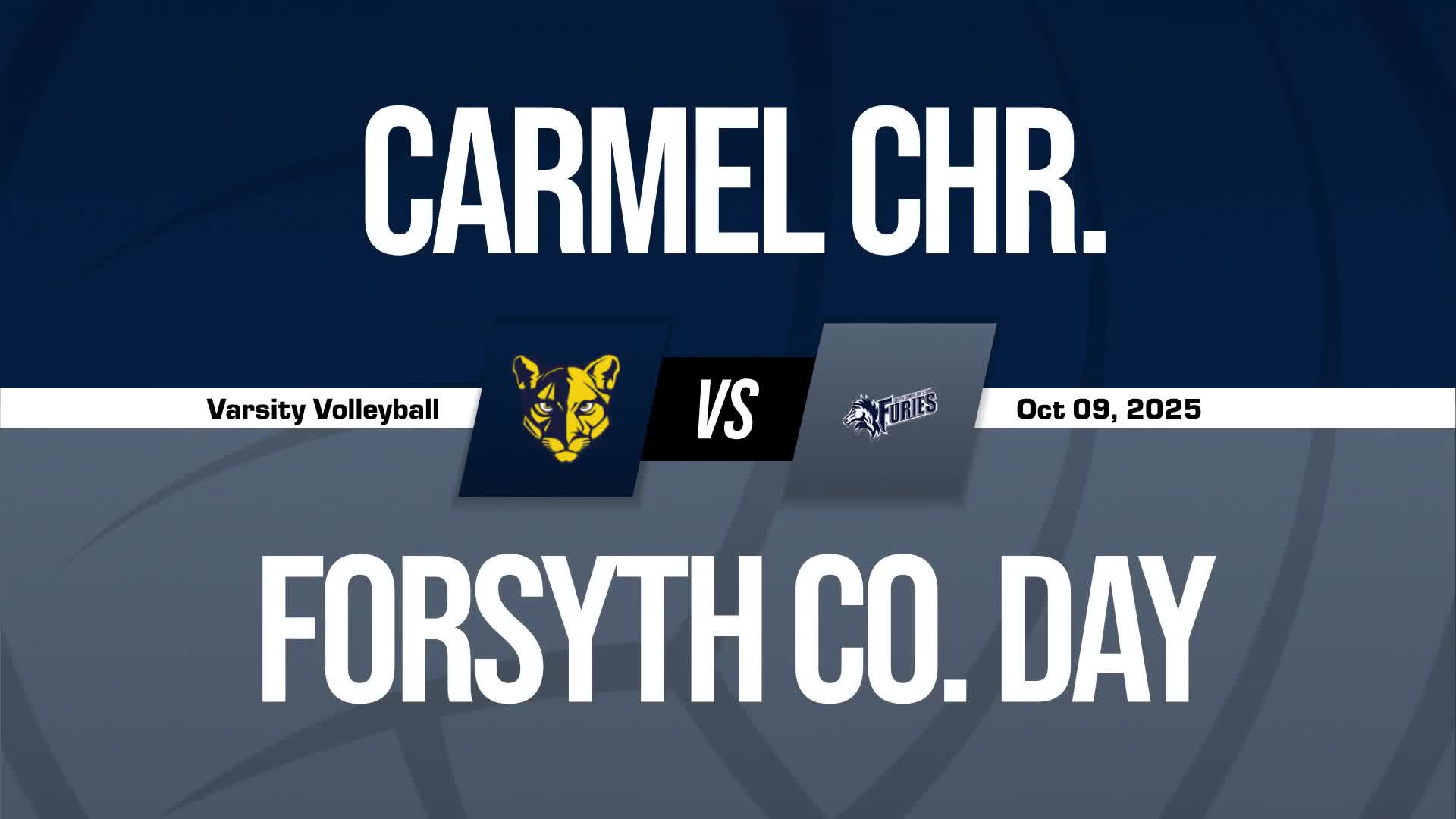 Volleyball Recap: Carmel Christian Wins Going Away Against Forsyth Country Day + How To Watch