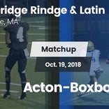 Football Game Recap: Acton-Boxborough vs. Cambridge Rindge & Lat