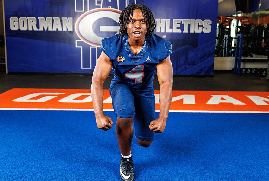 Junior running back Noah Cole was among the Bishop Gorman players to reach the end zone in Friday's 41-0 win over Somerset Academy Losee, the program's 60th win in its last 64 games dating back to 2021. (PHOTO: Jenni Webber)