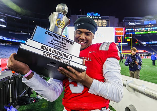 The football state championship trophy in Massachusetts is named in honor of one of the greatest high school athletes of all-time, Harry Agganis. (PHOTO: Brian Kelly)
