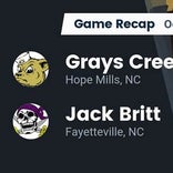 Football Game Recap: Jack Britt Buccaneers vs. Gray&#39;s Creek Bears