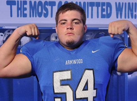 Armwood defensive lineman Cody Waldrop is ready and flexing for the Gaels.