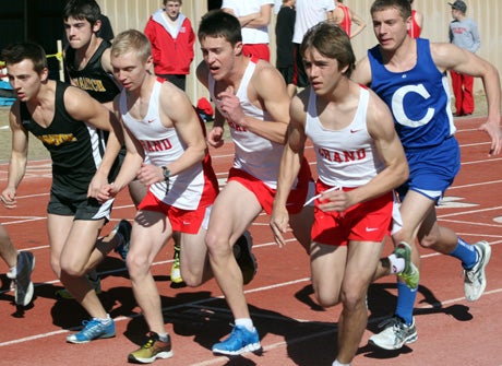 Jacob Francis (far right) was the state 2A 3,200-meter championship in track and field.