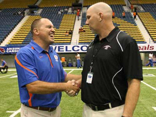 Gorman coach Tony Sanchez (left) and Hamilton coach Steve Belles agreed both teams need work.