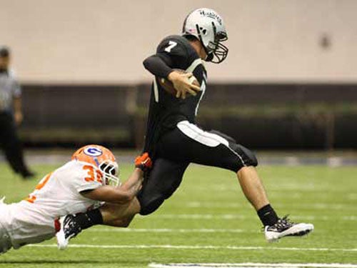 Poe not only threw for 169 yards but rushed for team-high 57 yards and TD.