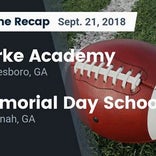 Football Game Preview: Memorial Day vs. Toombs Christian Academy