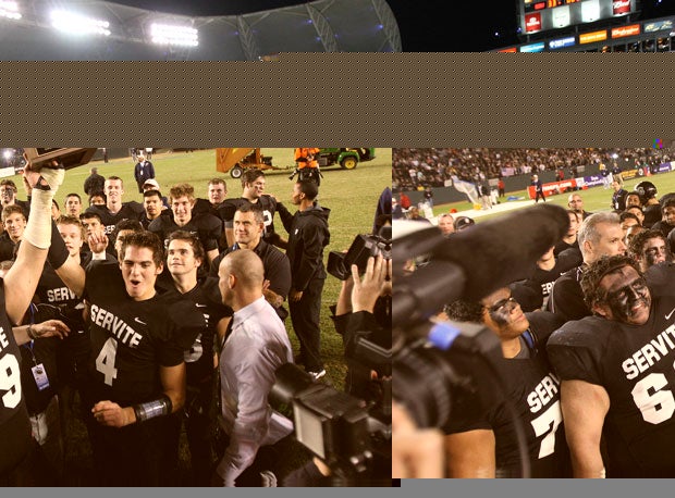 Despite losing a game in the regular season, something Westlake didn't do, Servite was chosen in 2009 and took home a state championship.