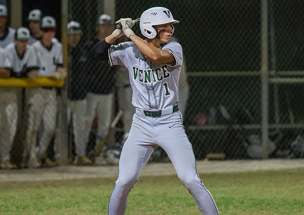 Sophomore Graham Houston is having a big spring for No. 2 Venice, batting a team-best .404 with 38 hits, 27 runs, 18 RBI and two home runs. (PHOTO: Christopher McCoy)