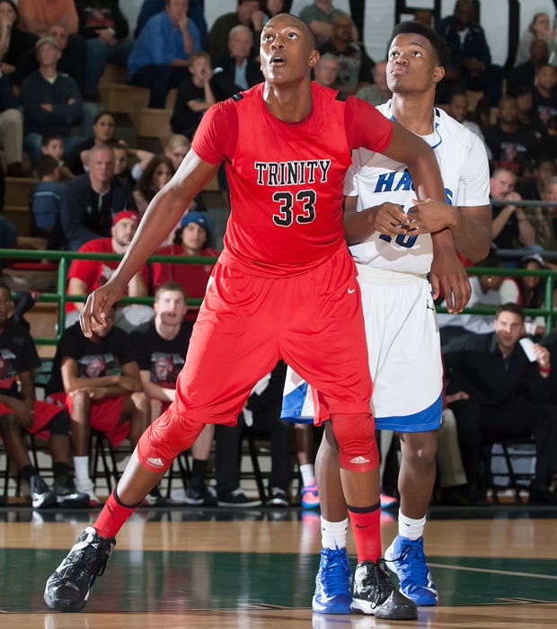 Myles Turner (Trinity HS-Texas) was picked No. 11 by the Indiana Pacers.