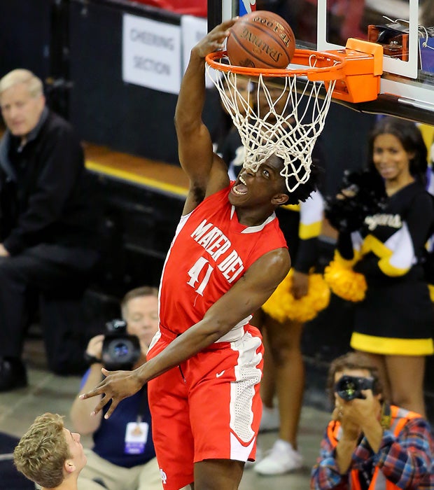 Stanley Johnson (Mater Dei HS-Cailf.) was selected No. 8 by the Detroit Pistons.