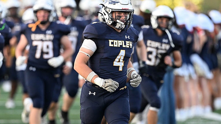 Copley (Ohio) senior linebacker Hendrix Sickels has 140 tackles and 18 TFL this season. 