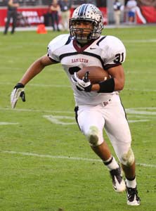 Hamilton running back Kevin Walters
rushed for a game-high 125 yards. 