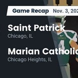 Football Game Recap: St. Patrick Shamrocks vs. Marian Catholic Spartans