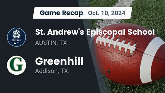 Football Recap: Friday's  Win Is Greenhill's Fourth in Last Five Outings