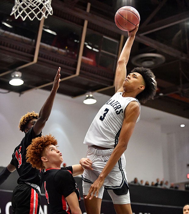 Brandon Boston Jr. soars in for a dunk.