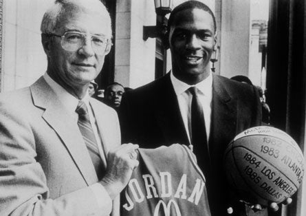Michael Jordan scored 30 points in the 1981 McDonald's All-American Game played in Wichita, Kan.