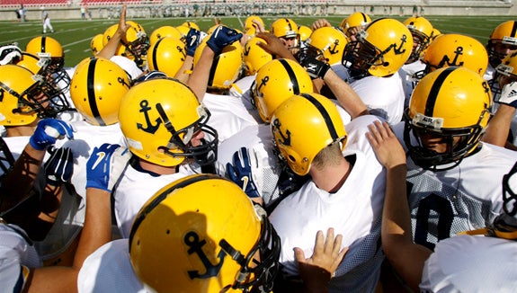 Budge's Bonnefield players gather before a game against Clearfield in 2004.