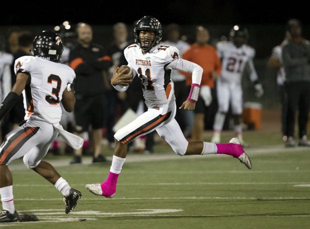 Pittsburg quarterback Jerry Johnson has thrown for a school-record 23 touchdowns and just one interception.