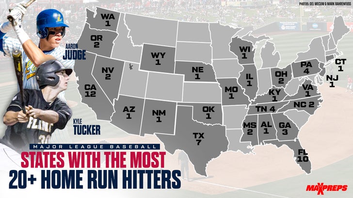 Where MLB home run hitters went to HS
