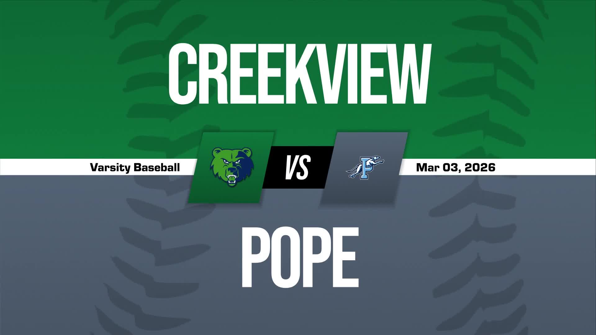 Baseball Recap: Pope Wins Going Away Against Creekview