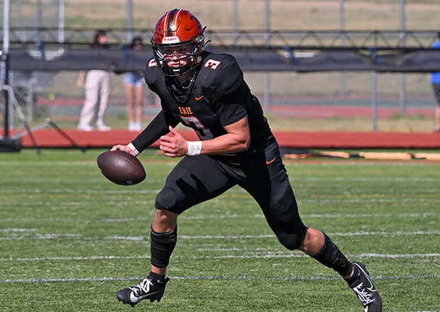 Blake Barnett of Erie has thrown for 22 touchdowns and run for 16 this season en route to becoming Colorado's total offense TDs career leader. (Photo: Brad Cochi)
