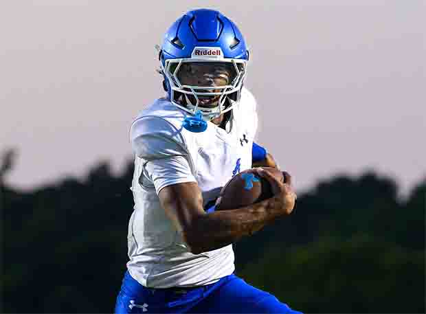 Antioch quarterback Andre Adams tallied a Tennessee record 714 total yards Friday against Centennial. The junior threw for 507 yards and ran for 207 more, totaling six touchdowns. (PHOTO: Scott Hughes)