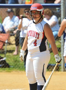 Sophomore Sarah Bennett had one
of Northern's three hits.