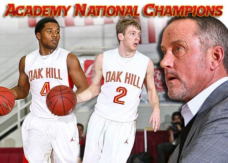 D'Vauntes Smith-Rivera (left) and Tyler Lewis gave Oak Hill Academy a tough 1-2 combination in the backcourt.