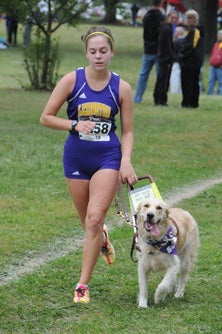Sami and Chloe trained together for
four weeks at the Pilot Dogs programin Columbus.