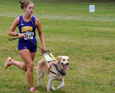 Sami Stoner and her seeing-eye dog Chloe were the first six-legged competitors in an Ohio High School Athletic Association cross country race. 