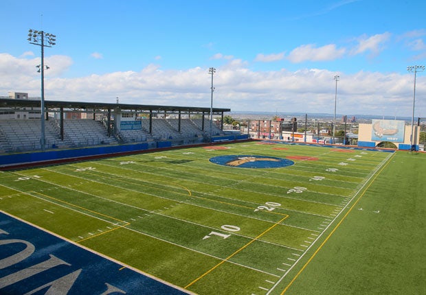 Roosevelt Stadium sits atop a roof in the nation's most densely populated county.