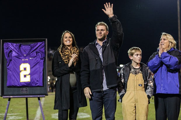 Standout Oakland A's pitcher Sonny Gray had his No. 2 football jersey retired at Smyrma (Tenn.) Thursday. He led the Bulldogs to back-to-back state 5A titles as the team's quarterback. 